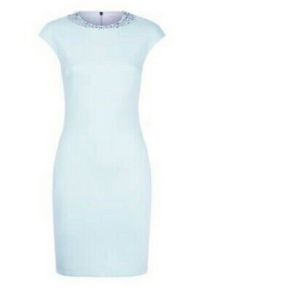 Blue Ted Baker Embellished Dress TB size 2 US size 6 - Picture 3 of 6